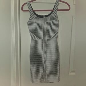 Striped Black and White Women's Dress